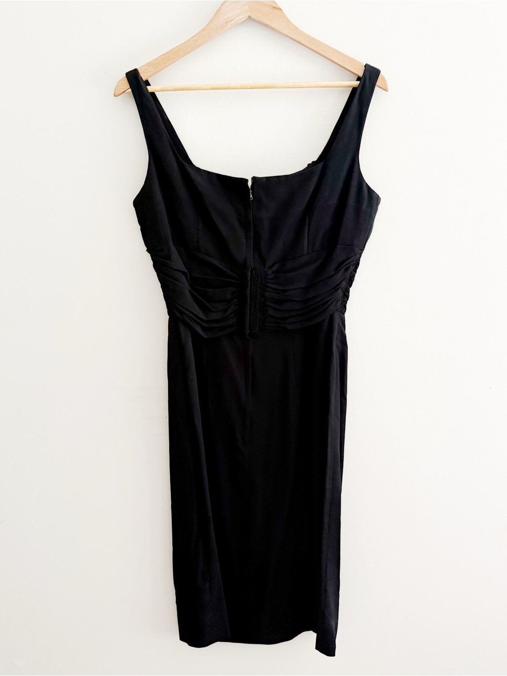 Gigi Young 1950s Classic Black Chiffon Sleeveless Cocktail Wiggle Dress - Picture 6 of 8